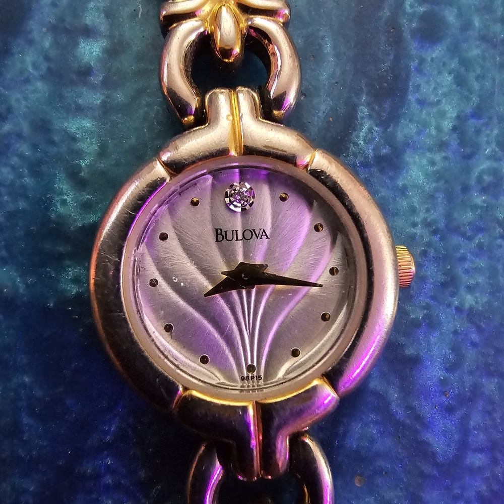 Bulova Women's Two-Tone Watch With Diamond